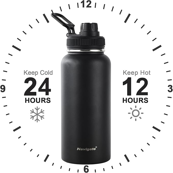 Navigate 32 oz Insulated Stainless Steel Sports Water Bottle - Image 3