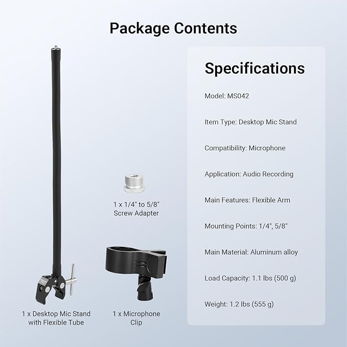 NEEWER Desktop Microphone Stand - Image 7