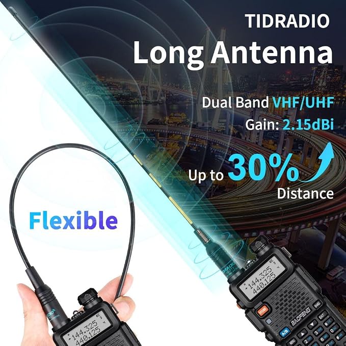 2 Pack BAOFENG UV-5R 8 Watt Ham Radio Handheld Long Range Two Way Radio - Image 4