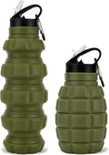 QiCheng&LYS Collapsible Water Bottle Sports Bottle 19.5OZ/580ml Travel Water by QiCheng%26LYS