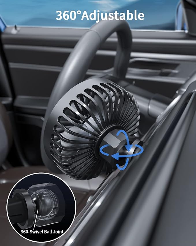 TriPole Car Fan USB Powered - Image 5