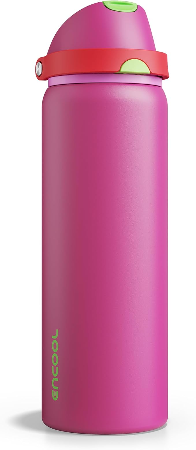Insulated Water Bottle with Straw by ENCOOL