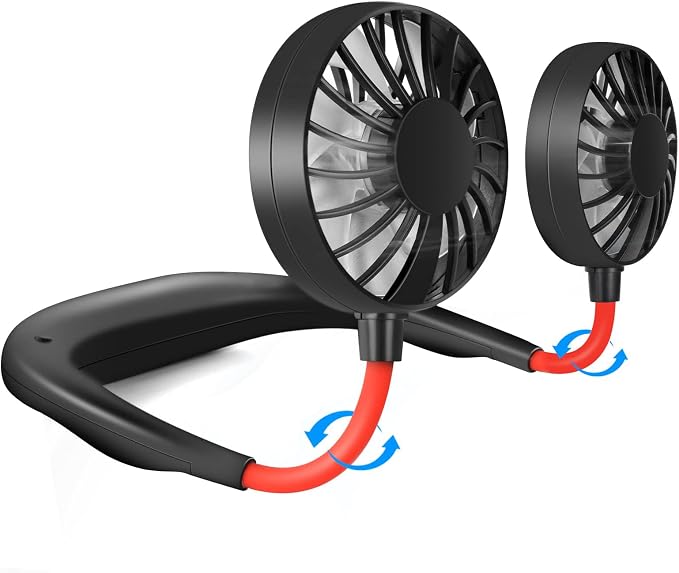 Portable Neck Fan Rechargeable Personal Hand-Free Fan Mini USB Wearable by JUANANIUG