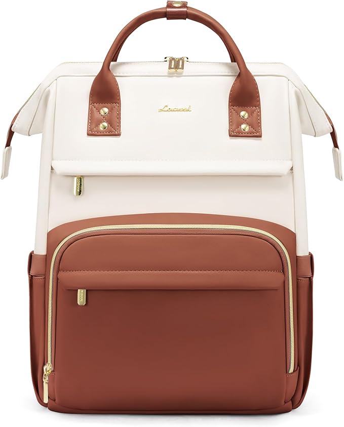 LOVEVOOK Leather Backpack for Women, 15.6 inch Laptop Backpack, Professional by LOVEVOOK