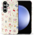 for Samsung Galaxy S24 Plus Case, HL2 Aesthetic Bow Preppy Collage Hybrid 2 by Unknown
