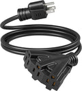 DEWENWILS 6FT Extension Cord, Tri-Tap Extension Cord Splitter, 3 Outlet 16/3 by DEWENWILS
