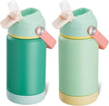 Kerilyn 12oz Water Bottle 2 Pack, Stainless Steel Insulated Water Bottle Bulk by Kerilyn