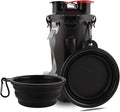 Dog Travel Water Bottle Collapsible Bowls, 2 in 1 Pet Food Container by Guardians