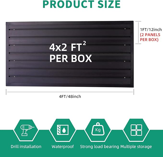 FRAYSCENT Slat Wall Paneling Garage Slat Wall Storage Systems Slatwall Panels - Image 3