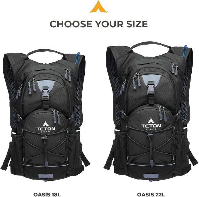 Teton Oasis/Trailrunner Hydration Backpack – Lightweight Water Pack - Image 2
