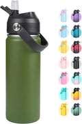 Fijinhom 32oz Insulated Stainless Steel Water Bottle, Wide Mouth Double Wall by Fijinhom