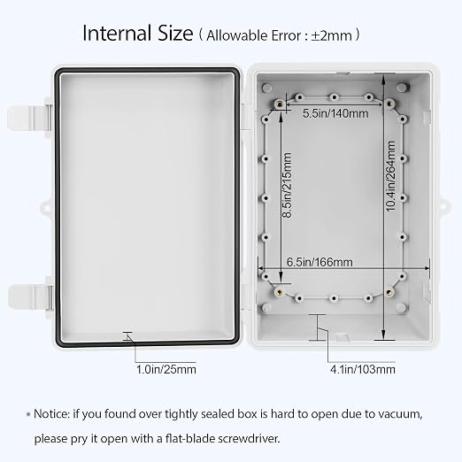 Junction Box ABS Plastic IP65 Waterproof Dustproof Universal Electrical - Image 4