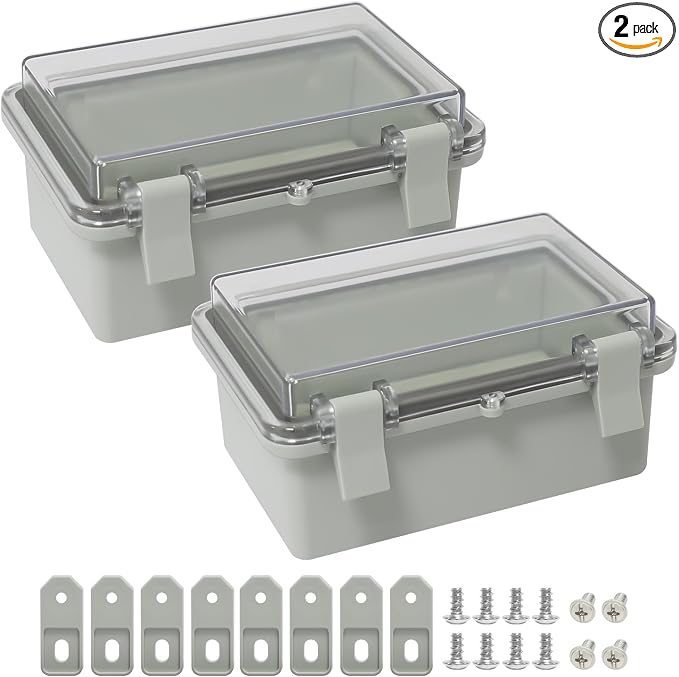 ABS Plastic Dustproof Waterproof IP65 Junction Box Hinged Shell Universal by LMioEtool