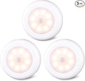 STAR-SPANGLED 3 Pack 3.1” Motion Sensor Lights Indoor AA Battery Operated by STAR-SPANGLED