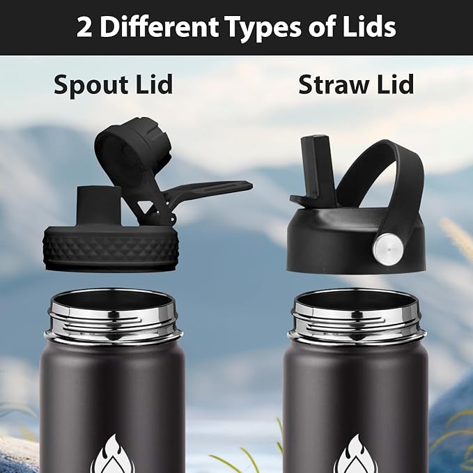 SENDESTAR Insulated Water Bottle 24 OZ, Wide Mouth 24 oz Water Bottle - Image 2