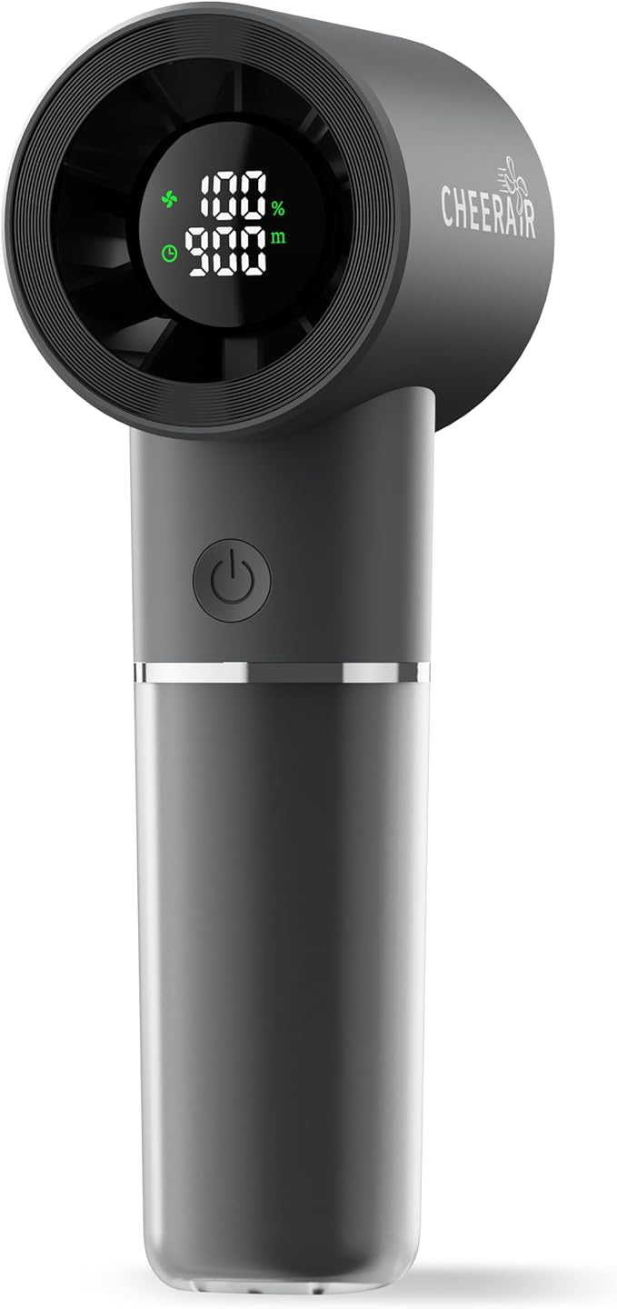 Handheld Portable Fan, 6-Speed Powerful Mini Personal Fan, Rechargeable 5000mAh by CHEERAIR