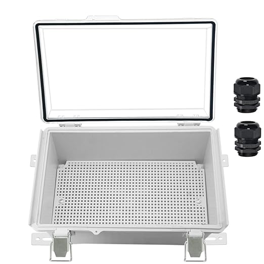 Zulkit Junction Box, IP67 Waterproof Electrical Box Hinged Clear Cover by Zulkit