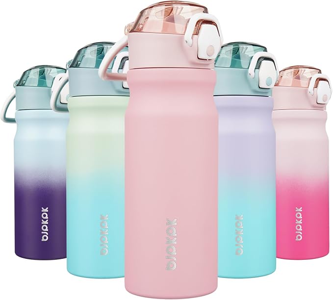 BJPKPK Water Bottle with Straw 18oz Insulated Water Bottles Reusable Stainless by BJPKPK