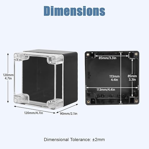 LeMotech Project Box ABS Plastic IP65 Waterproof Dustproof Electrical Junction - Image 2