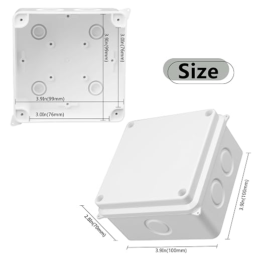 SuperInk IP65 Junction Box, 1PK White Outdoor Electrical Enclosure - Image 7