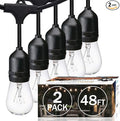 SUNTHIN 2 Pack 48FT Outdoor String Lights, Hanging Incandescent String Lights by SUNTHIN