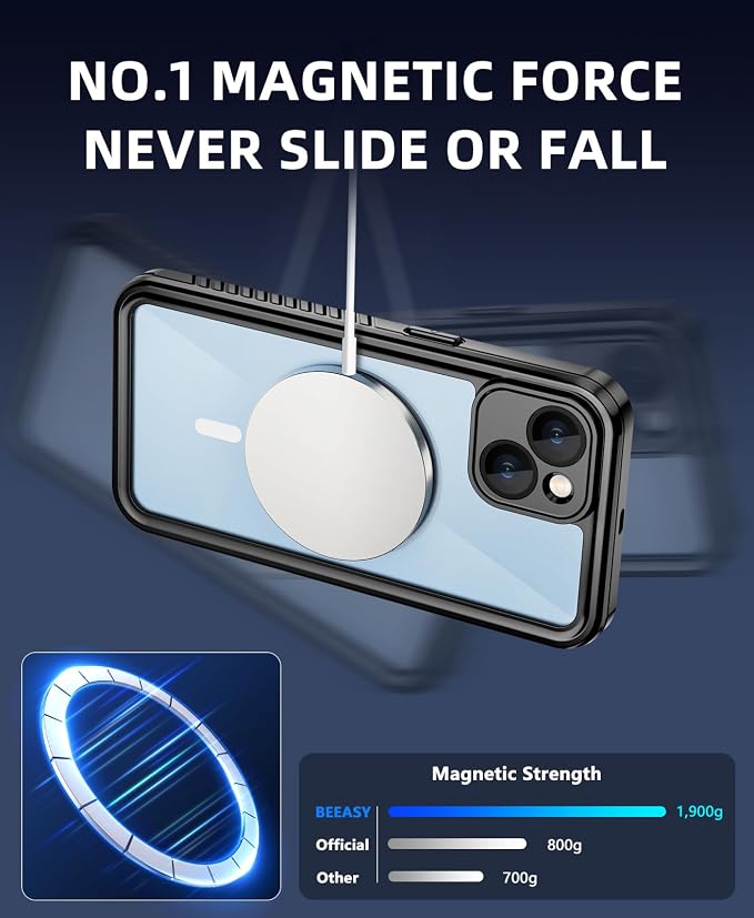 Beeasy for iPhone 14 Waterproof Case Compatible - Image 4