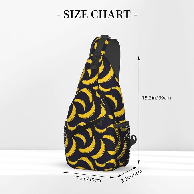 Pop Art Banana Sling Bag For Women Men Fashion Fruits Print Backpack Crossbody - Image 3