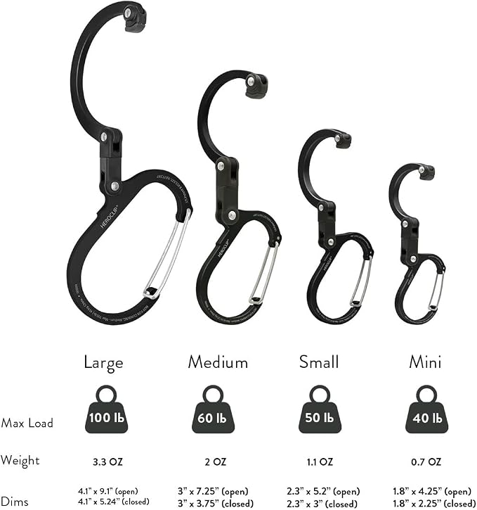 GEAR AID HEROCLIP 360° Swivel Carabiner Gear Clip and Hook - Image 5