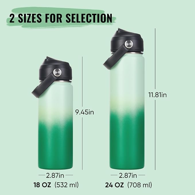 Fijinhom 24oz Insulated Stainless Steel Water Bottle, Wide Mouth Double Wall - Image 3
