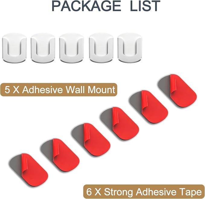 5 Pack Adhesive Wall Mount Bracket - Image 7