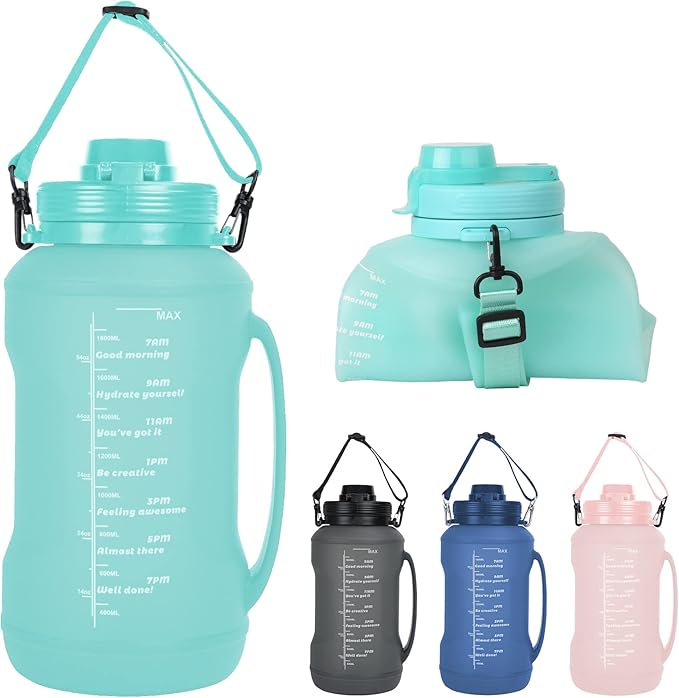 Collapsible Water Bottles, 2L/64OZ travel water bottle Bottle by SpacingSavingHelper