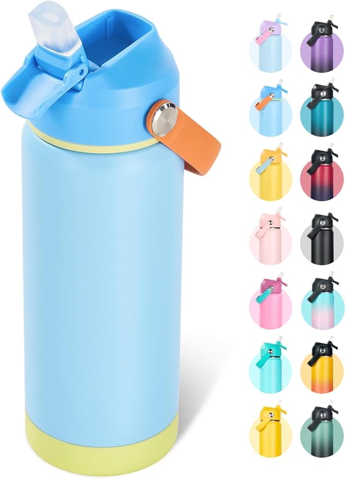 Fijinhom 18oz Insulated Stainless Steel Water Bottle, Wide Mouth Double Wall by Fijinhom