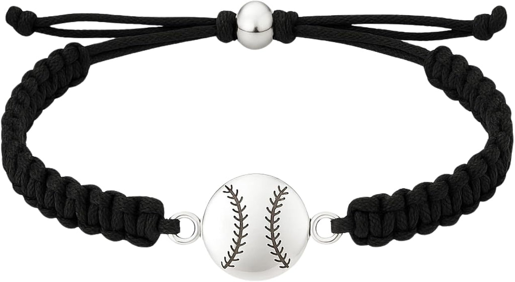 Sportybella - Baseball Bracelet, Baseball Jewelry, Adjustable Braided Baseball by Sportybella