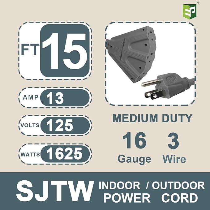 EP 15 Ft Outdoor Extension Cord - Image 2