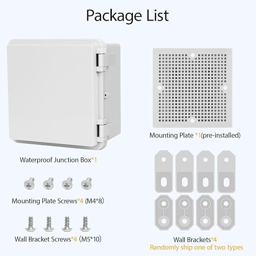 Junction Box, ABS Plastic IP65 Waterproof Dustproof Universal Electrical - Image 7