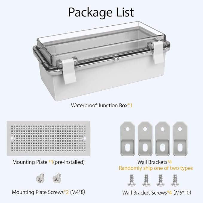 ABS Plastic Dustproof Waterproof IP65 Junction Box Hinged Shell Universal - Image 7