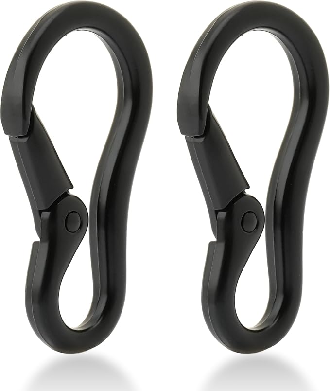 CRAFTMEMORE 2pcs 2 Inches Carabiner Spring Snap Hook Paracord Camping Keychain - Image 2