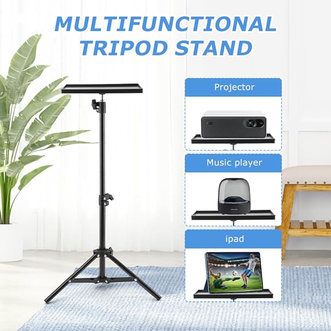 Projector Tripod Stand, Portable Laptop Tripod Stand, Adjustable Height 21.65 - Image 4