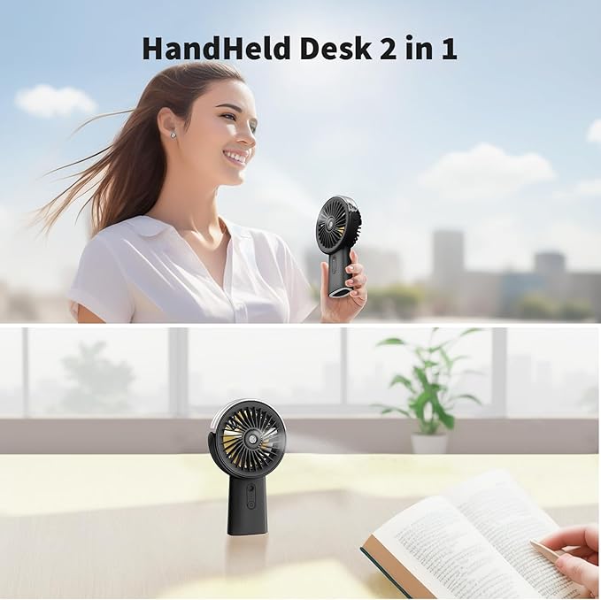 Otlonpe Handheld Misting Fan Portable, Small Personal Hand Held Rechargeable - Image 5