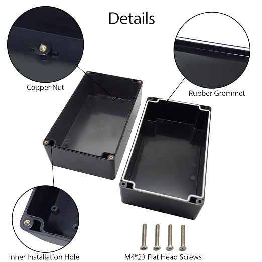 LeMotech Project Box ABS Plastic Junction Box IP65 Waterproof Hobby Box - Image 4