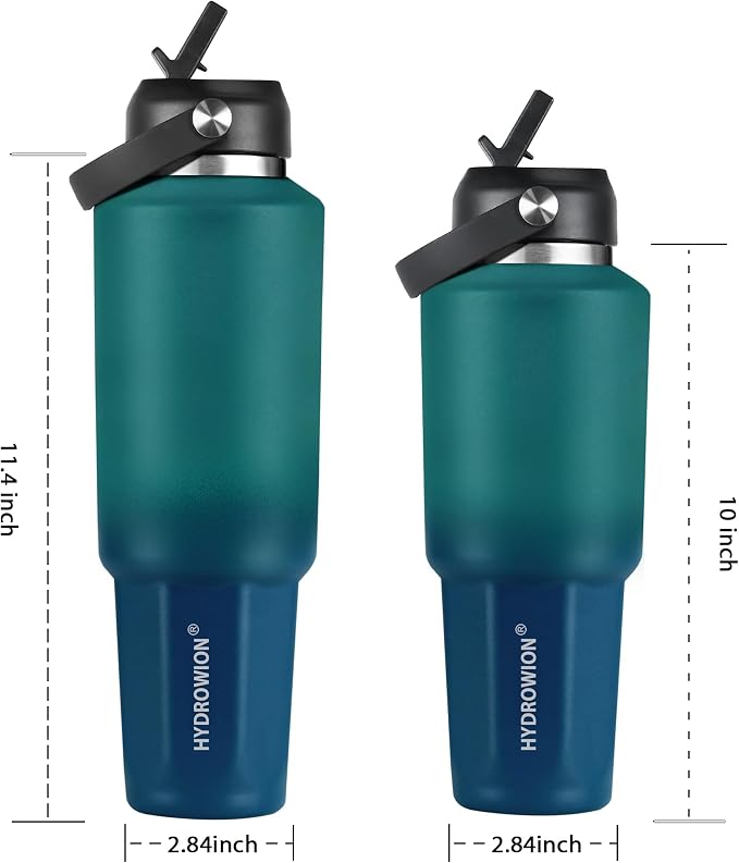 HYDROWION 32 oz Insulated Water Bottle, Car Water Bottle Holder - Image 6