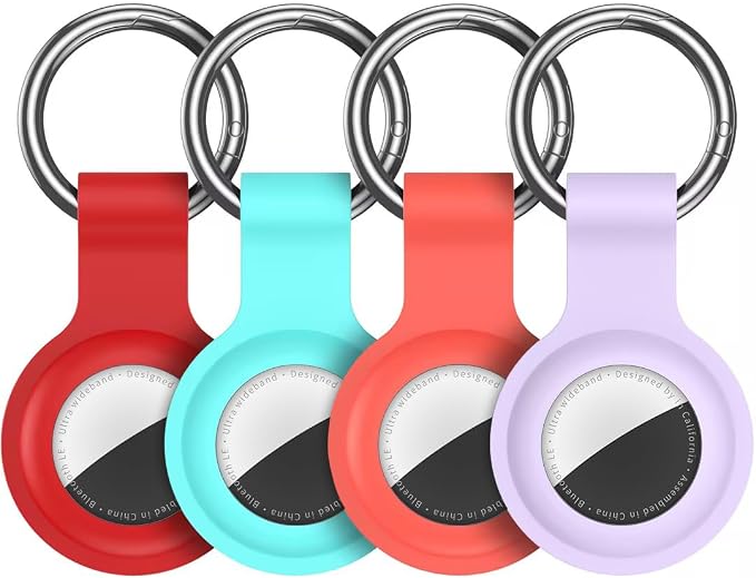 Compatible with AirTag Holder Case Keychain 4 Pack, by HATALKIN