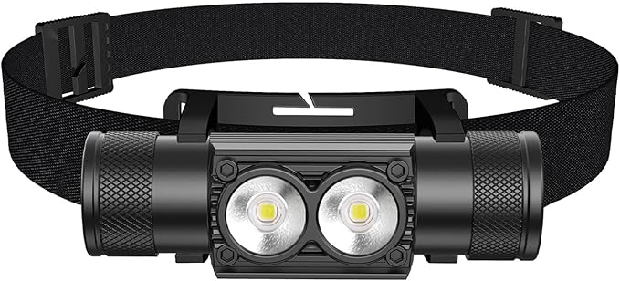Headlamp Rechargeable, High Lumen Super Bright 180°Beam LED Head Lamp, Head by Unknown