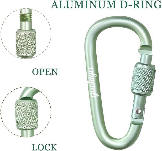 YUCHIYA 8 Pack D-Shape Carabiner Clasp - Image 2