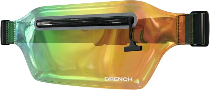 Drench Waterproof Fanny Pack Chrome Iridescent Submersible Dry Bag Waist Pouch by Drench