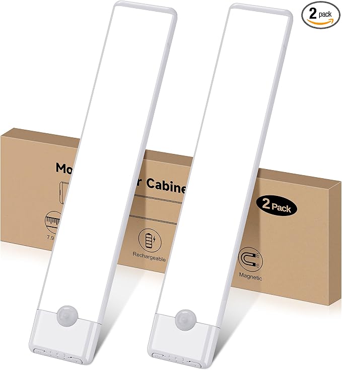 Motion Sensor Under Cabinet Lights, Magnetic Rechargeable Under Counter Closet by YLXS