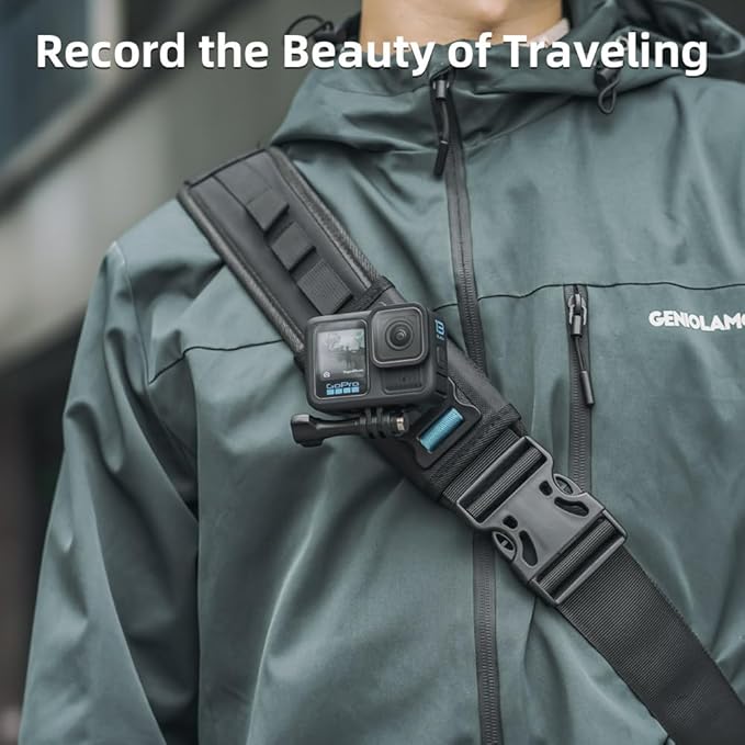 Backpack Shoulder Strap Mount Clip, 360°Rotating Ball Head Backpack Bag Belt - Image 7