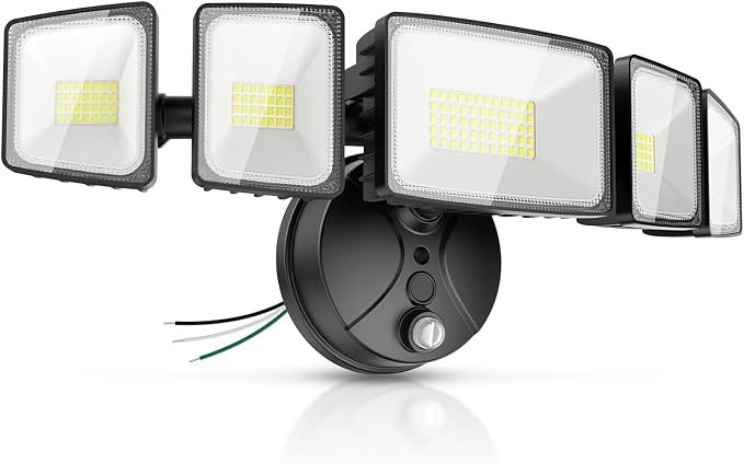 Onforu 120W 12000LM Dusk to Dawn Outdoor Lighting, 5 Heads Flood Lights Outdoor by Onforu