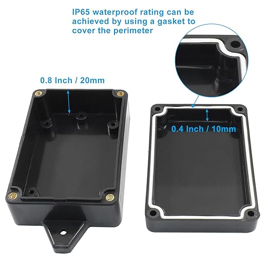 4 Pack Junction Boxes, 3.3 x 2.3 x 1.3 Inch IP65 Waterproof Project Box - Image 3