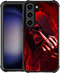 for Samsung Galaxy S23 Case, Gestures Funny Skull Pattern Graphic Design Girl by FKBRCL4U